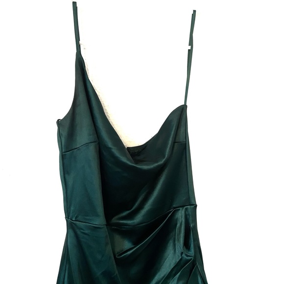 Windsor One Shoulder Dress Dark Forest Green Size Medium - Picture 2 of 10